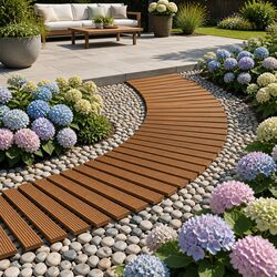 8FT Wooden Roll-Up Garden Pathway for Outdoor Use