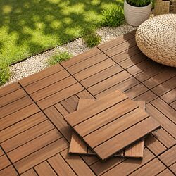 Premium Wood Deck Tiles 30x30cm for Outdoor Spaces