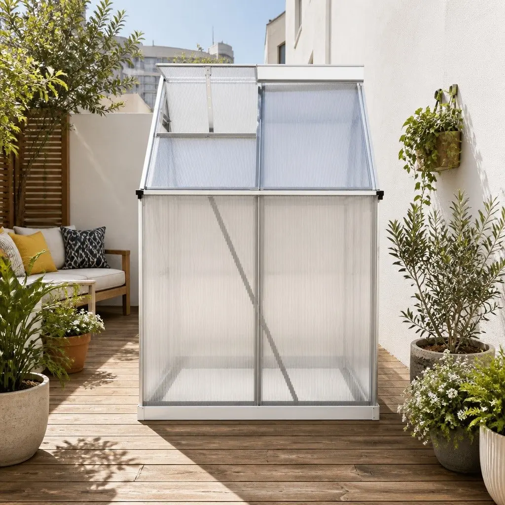 Aluminium Polycarbonate Greenhouse 3.1M x 1.9M
