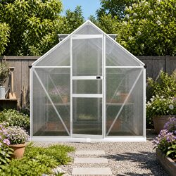 Durable Aluminium Polycarbonate Greenhouse 2.42x1.9x1.95M