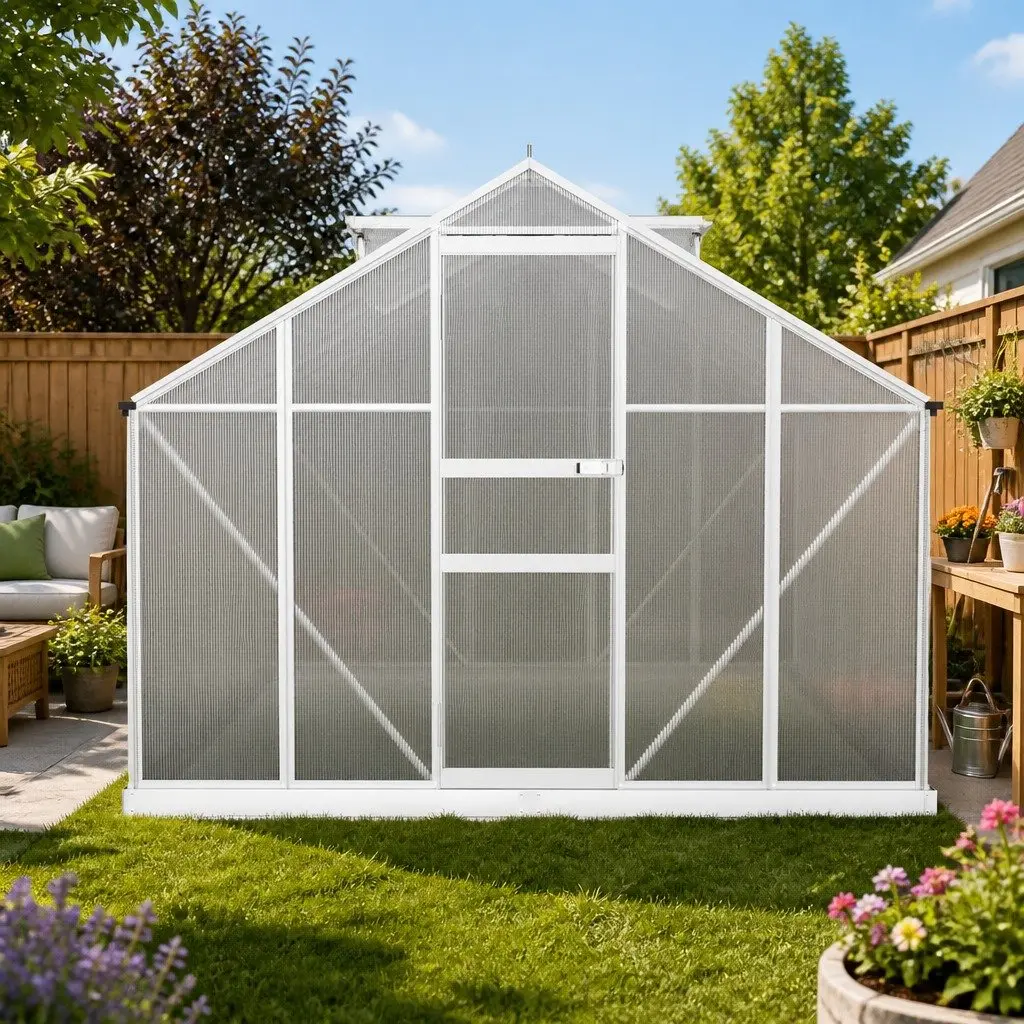 Aluminium Greenhouse with UV-Resistant Panels