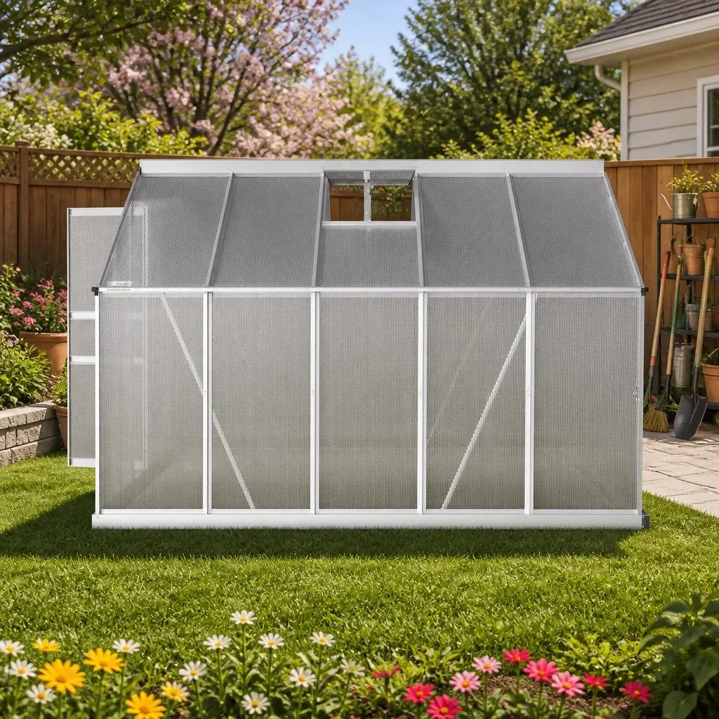 Aluminium Greenhouse with UV-Resistant Panels