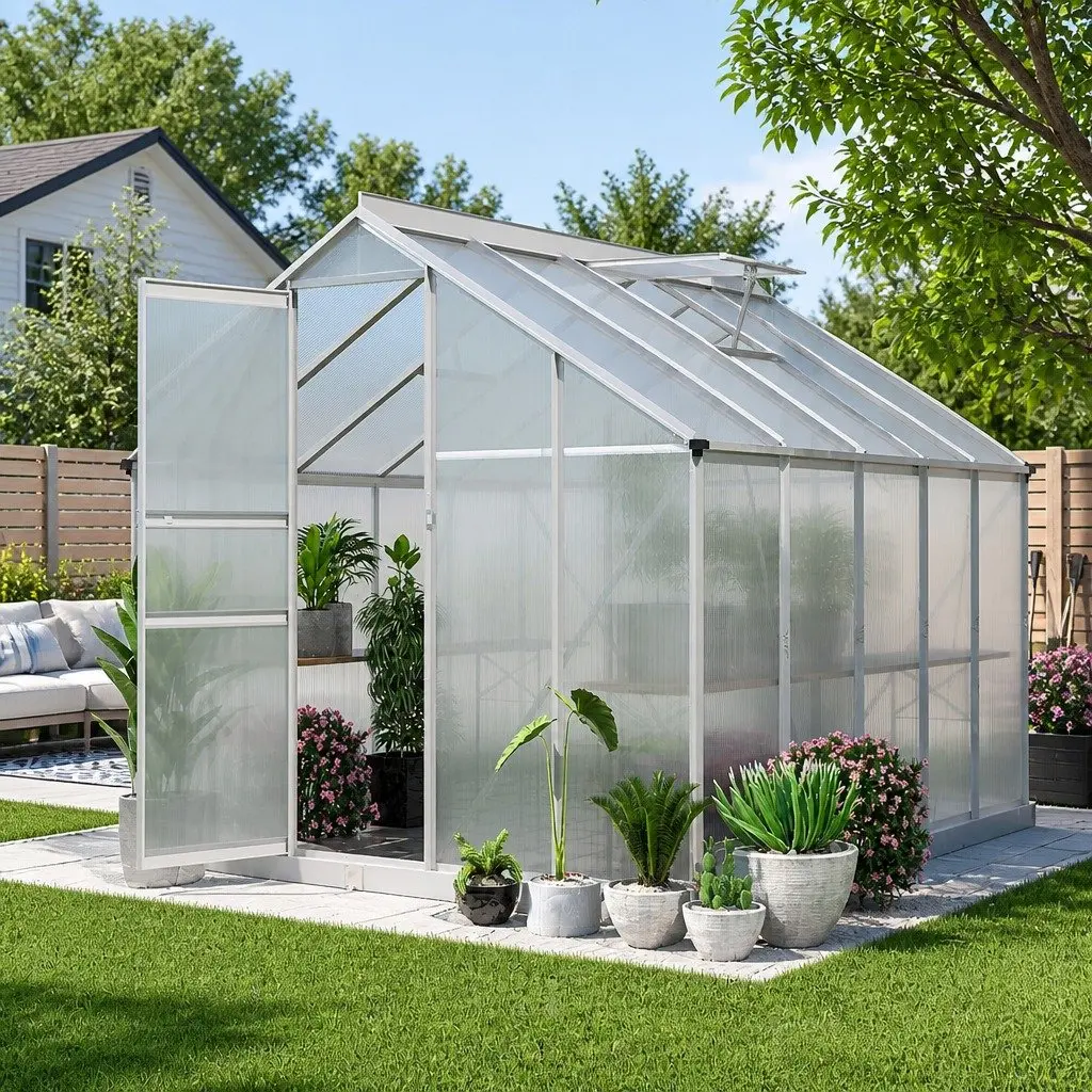 Aluminium Greenhouse with UV-Resistant Panels