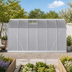 Durable Aluminium Greenhouse with Double Doors 3x2.5x2.26M