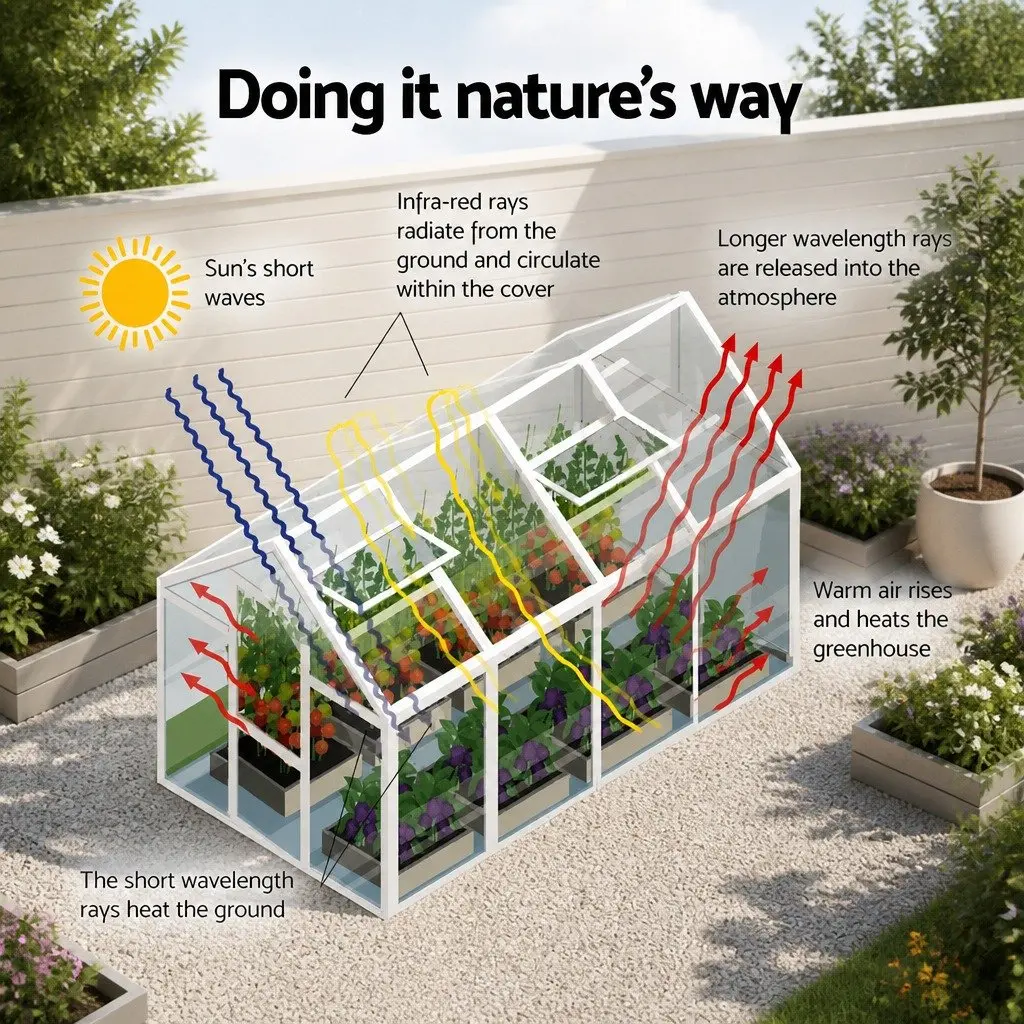 Aluminium Greenhouse with Double Doors and Vents