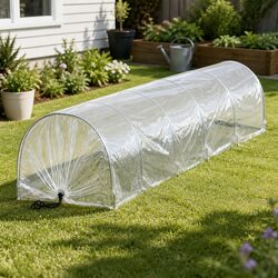 Mini Greenhouse Tunnel 300x45x30cm Portable Garden Plant Protection Clear PVC