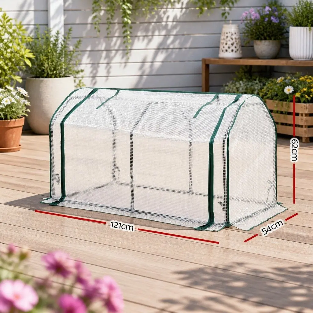 Mini Greenhouse PE Cover 121cm x 54cm x 62cm Green