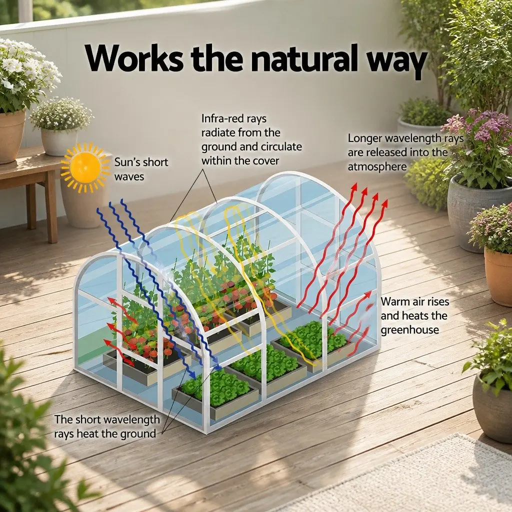 Mini Greenhouse PE Cover 121cm x 54cm x 62cm Green
