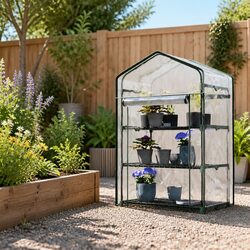 Durable Mini Greenhouse with 3 Tiers and Waterproof Cover