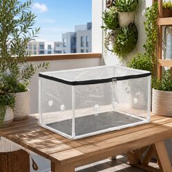 Portable Mini Greenhouse 50x25x25cm with Dual Zippers