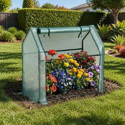 Premium Mini Greenhouse 91x46x84cm with Steel Frame