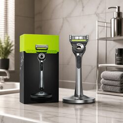 Razor Handle with 2 Cartridges and Magnetic Stand Advanced Shaving System