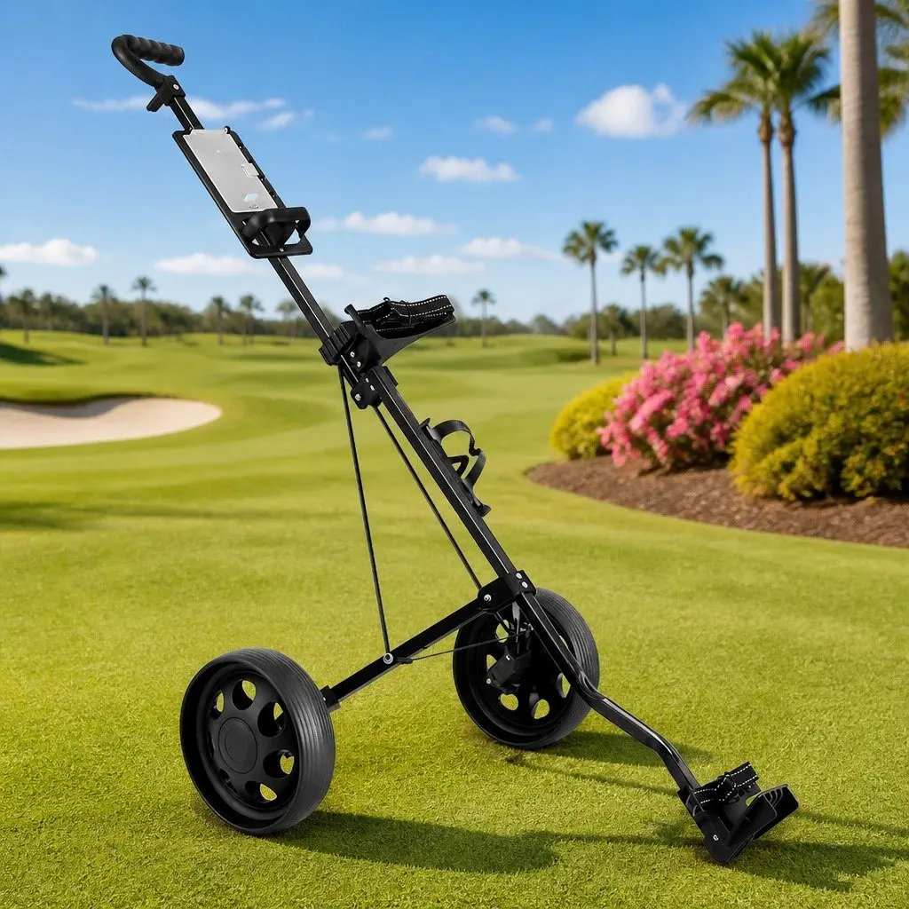 2 Wheel Golf Trolley with Cup Holder