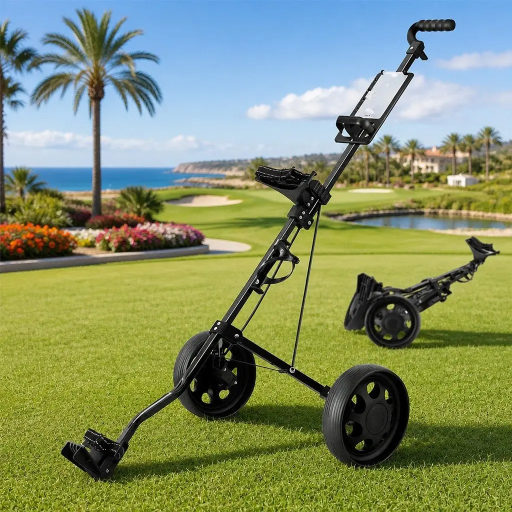 2 Wheel Golf Trolley with Cup Holder
