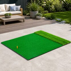 Golf Hitting Mat 2 in 1 Portable Driving Range Practice Training Aid Indoor