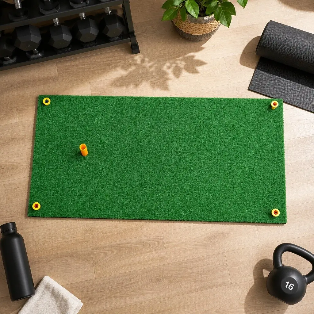 Golf Hitting Mat Portable 60x30cm Green