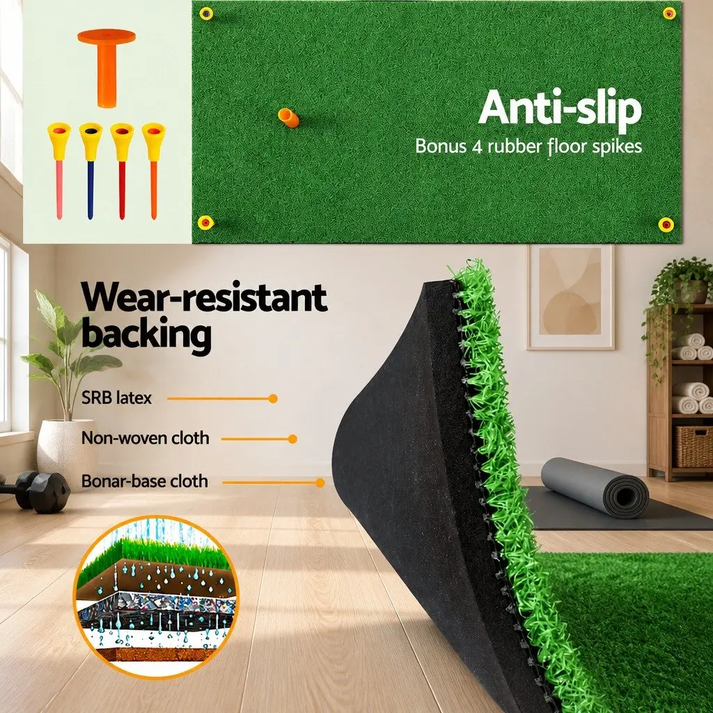 Golf Hitting Mat Portable 60x30cm Green