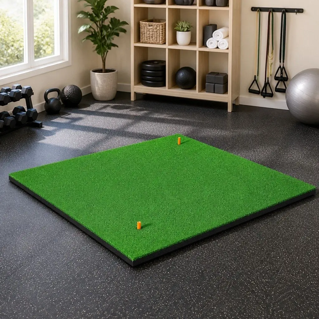 Golf Hitting Mat Grass 150x150cm Green