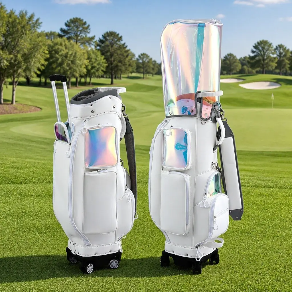 Golf Cart Bag with Spinner Wheels and Telescopic Handle