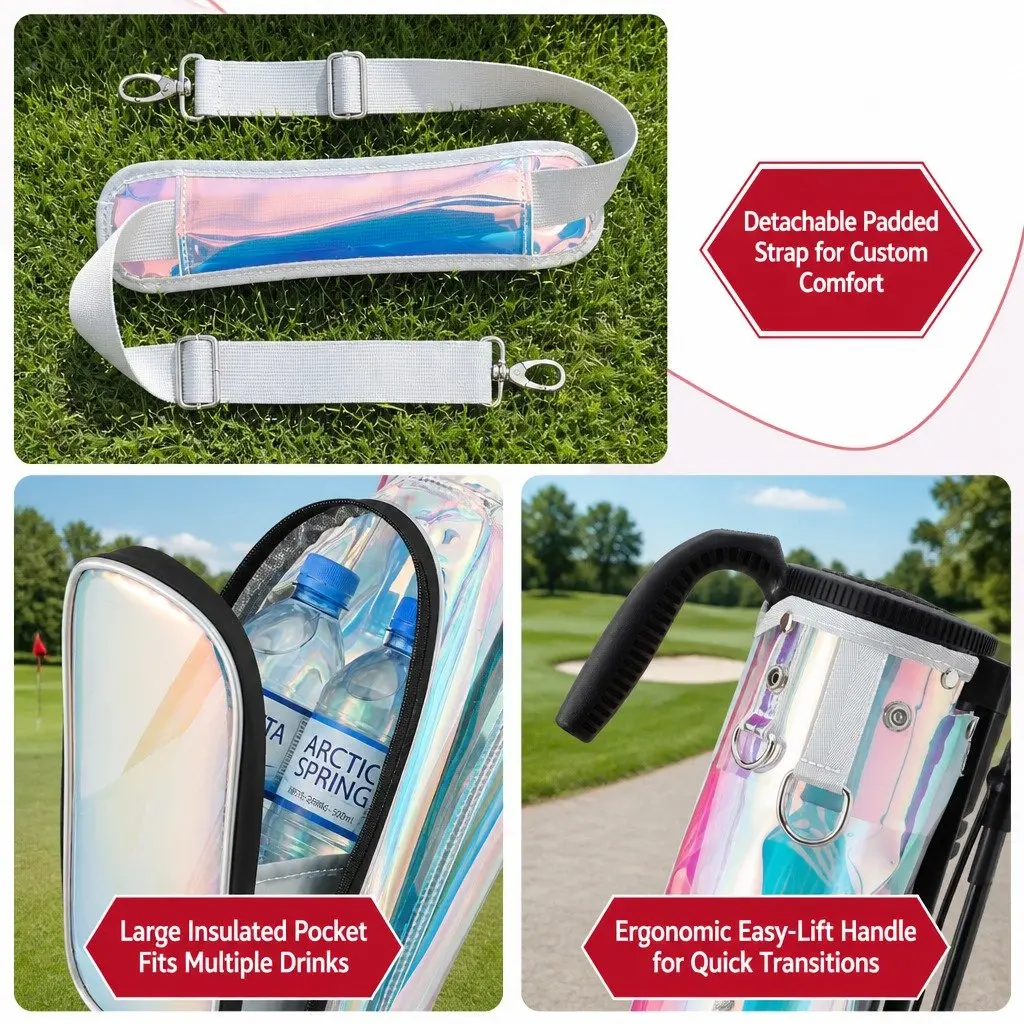 Holographic Multicolour Golf Stand Bag