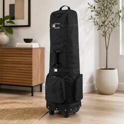 Durable Golf Travel Bag with Wheels - Airline Approved Black