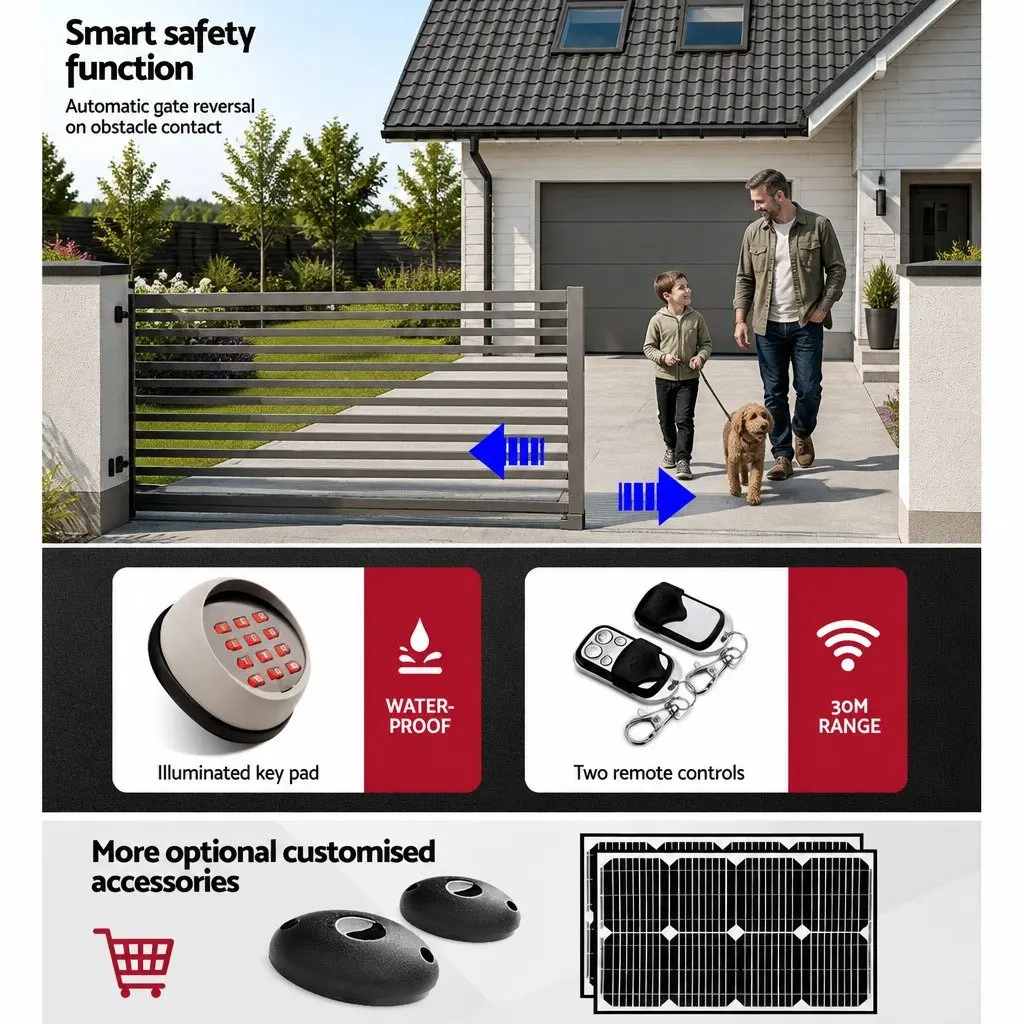 Electric Sliding Gate Opener with Remote Control
