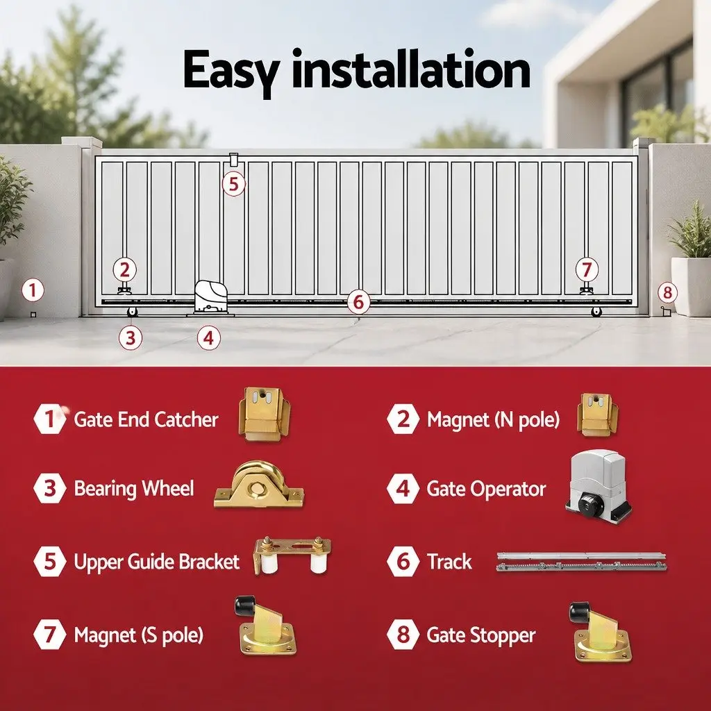 Automatic Sliding Gate Opener with 450W Motor Kit