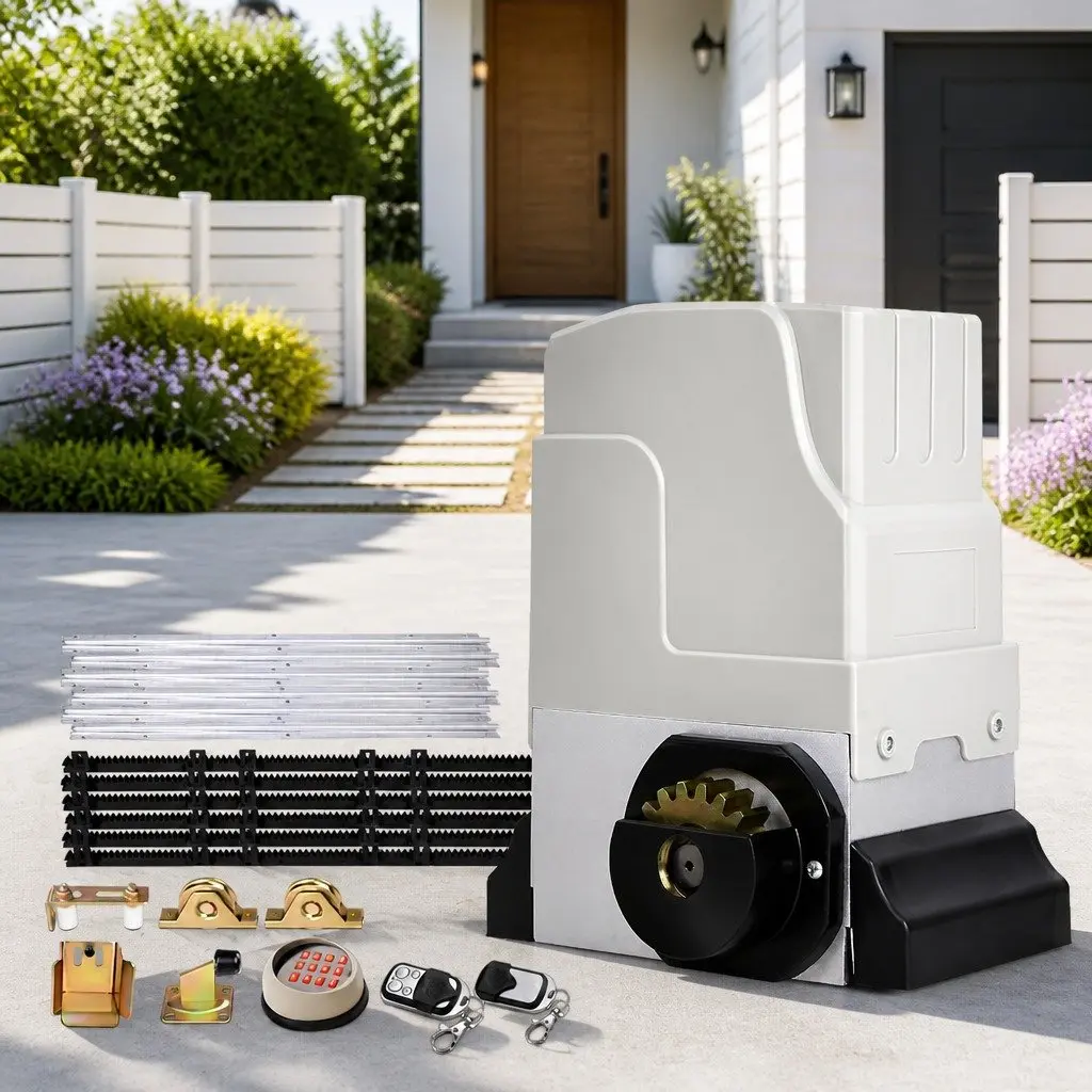 Electric Sliding Gate Opener 550W 6M Rail Grey or Black