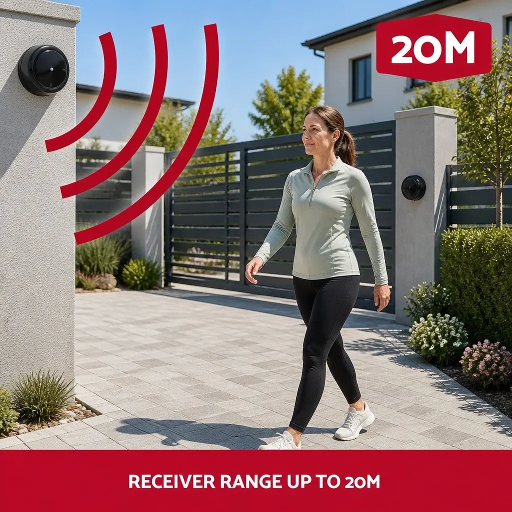 Infrared Photocell Sensor White 20M for Swing Sliding Gate Door Security Beam Detector