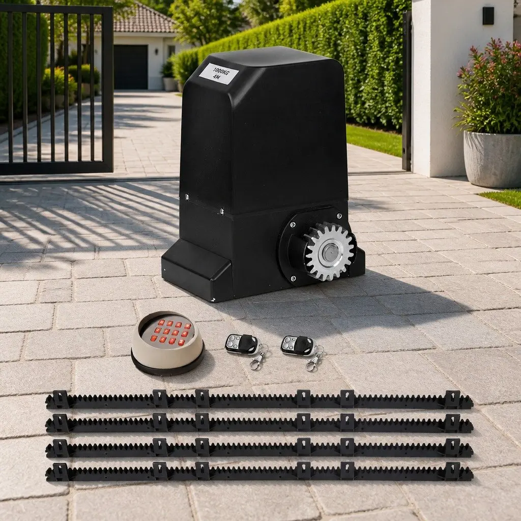 Automatic Sliding Gate Opener Kit with LED Keypad