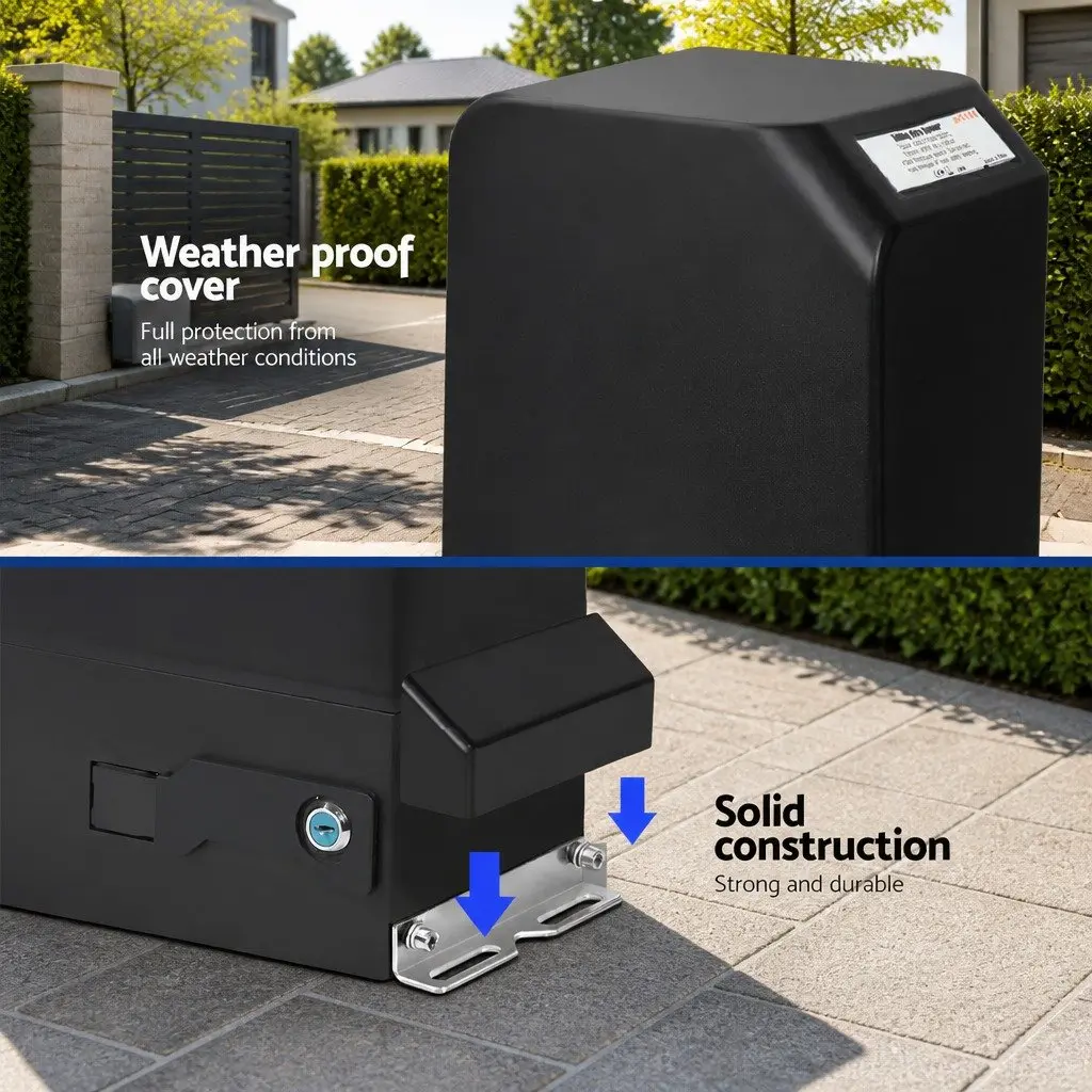 Automatic Sliding Gate Opener Kit 370W Motor 6M Rails LED Keypad