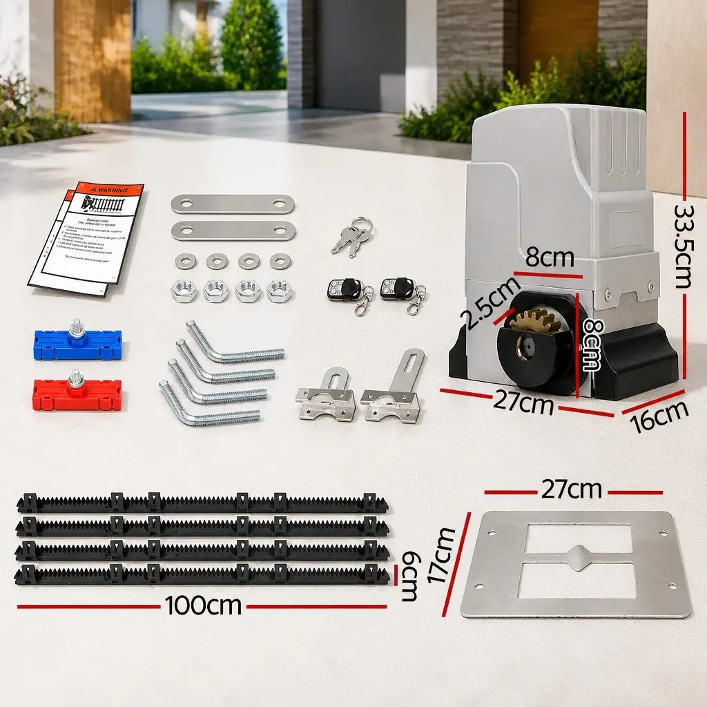Heavy-Duty 230V AC Automatic Sliding Gate Opener Motor Kit