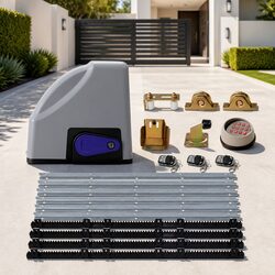 Electric Sliding Gate Opener 800KG 4M Rail Keypad Remote Control Auto-Close