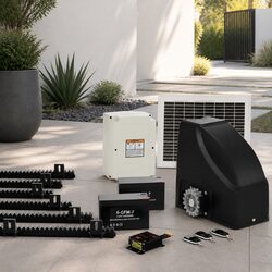 Premium Solar Sliding Gate Opener Kit with Remote