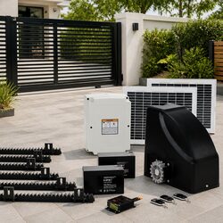 Heavy-Duty Solar Sliding Gate Opener Kit 20W 600KG