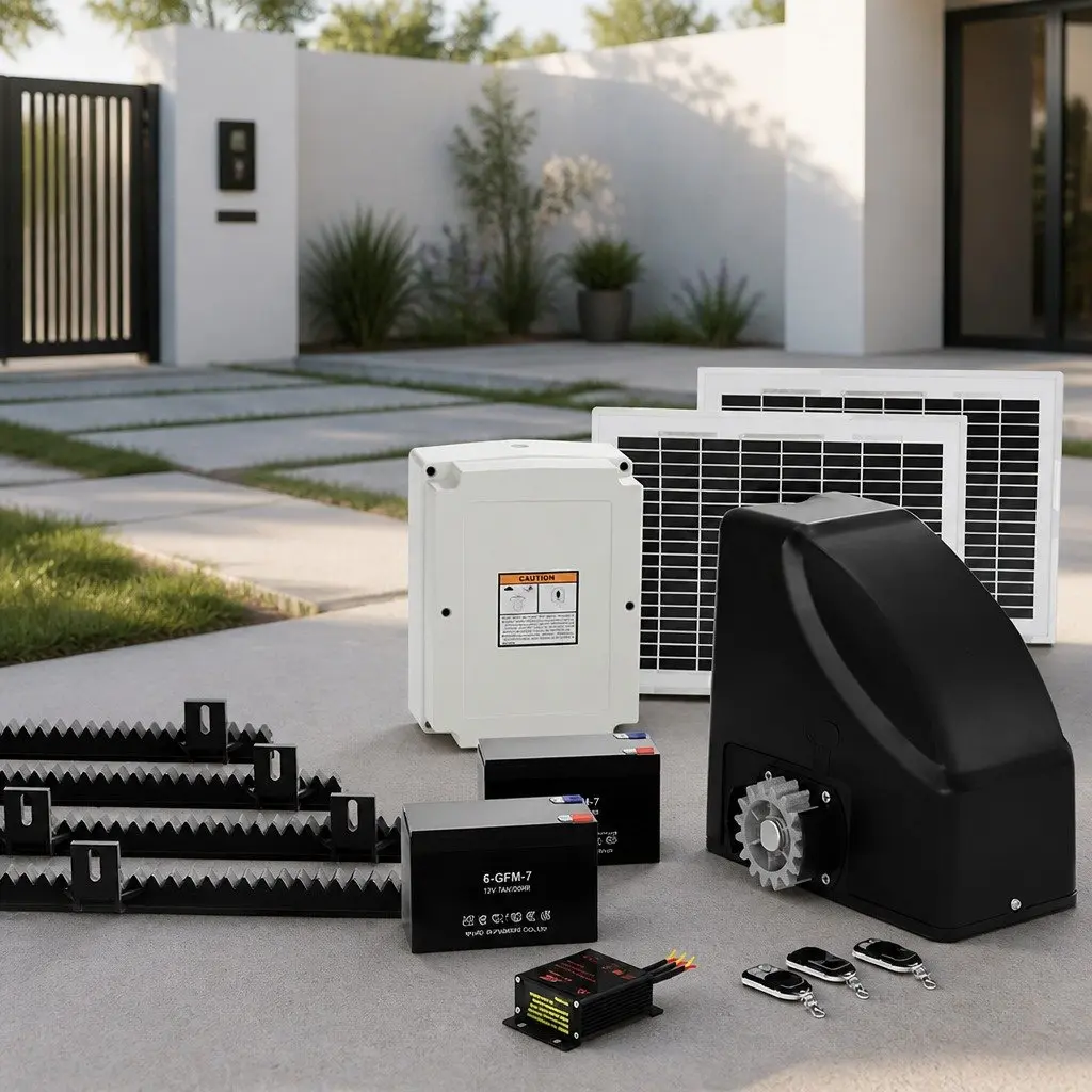 Heavy Duty Sliding Gate Opener Kit with Solar Power
