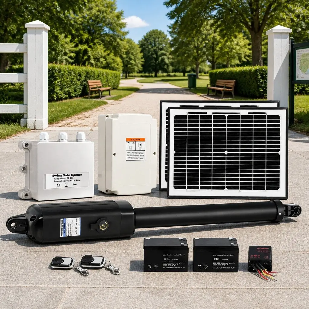 Single Swing Solar Gate Opener 500kg with Remote Control Kit