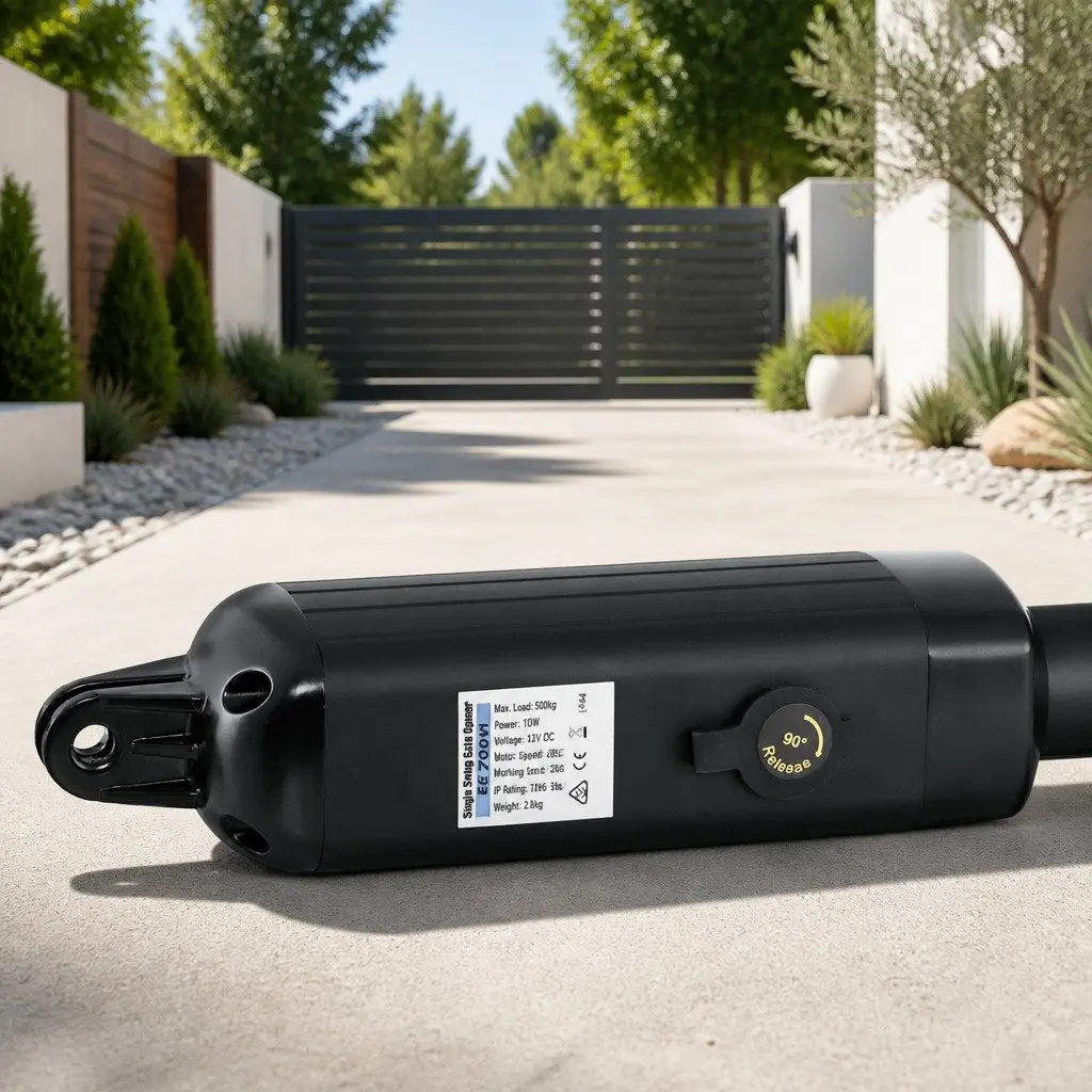 Solar Powered Gate Opener Aluminium 500KG White