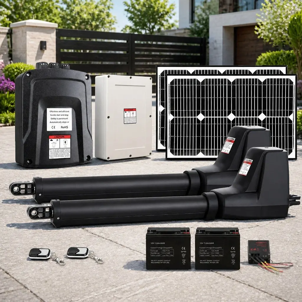 Solar Dual Swing Gate Opener with Remote Control