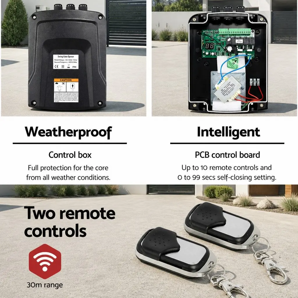 Electric Double Swing Gate Opener Kit 800kg