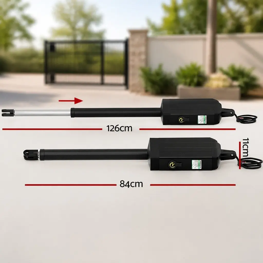 Solar Powered Automatic Gate Opener Electric 10W Control System Black