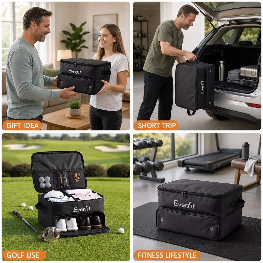 Golf Trunk Organizer with Ventilated Shoe Compartment