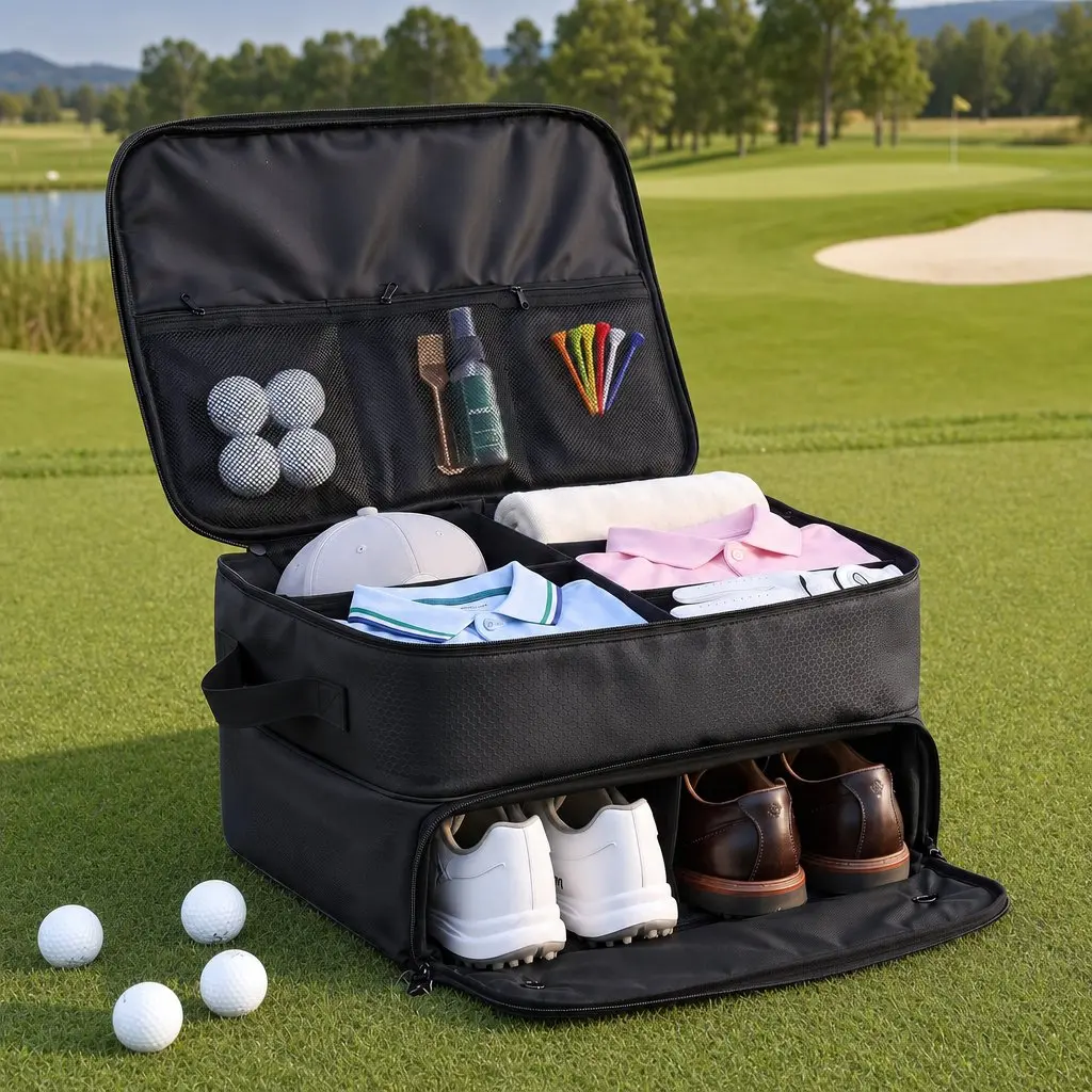 Golf Trunk Organizer with Ventilated Shoe Compartment