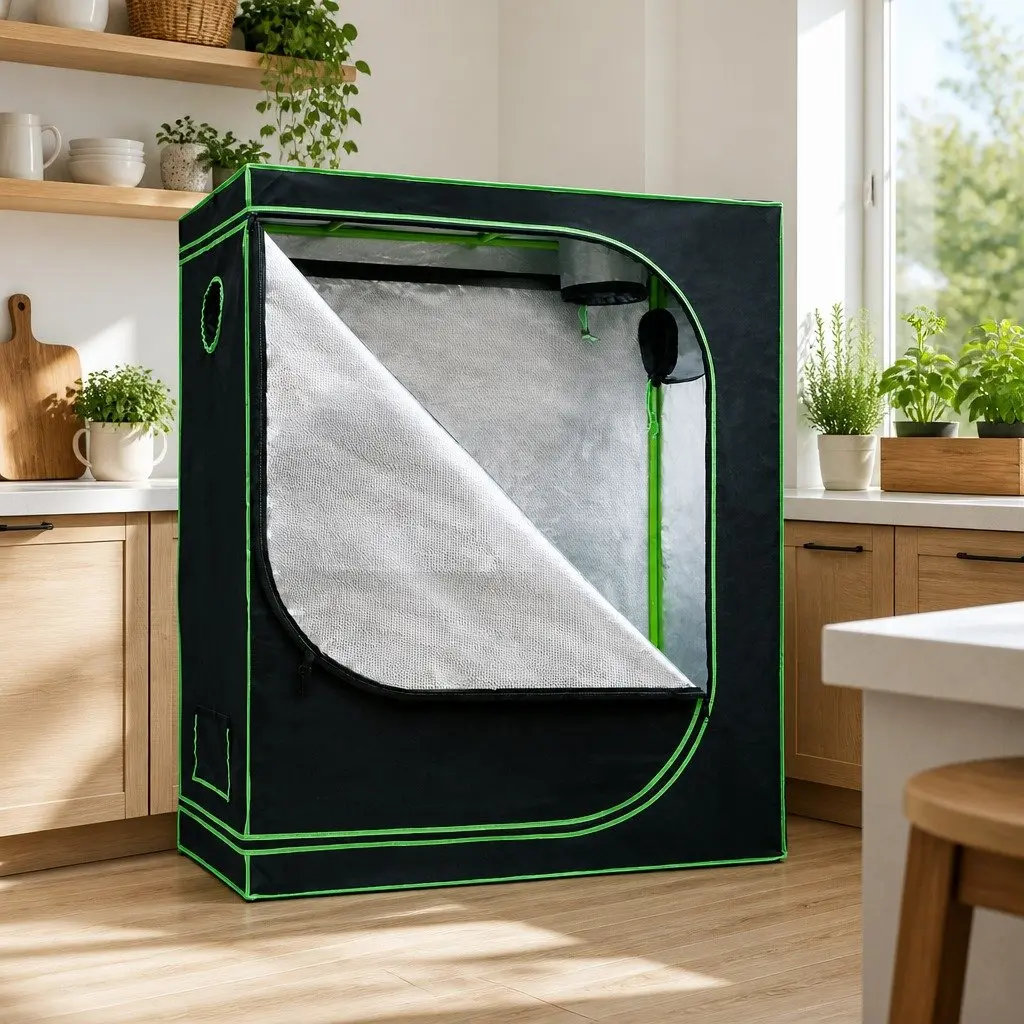 Hydroponics Grow Tent 120x60x150cm with Steel Frame