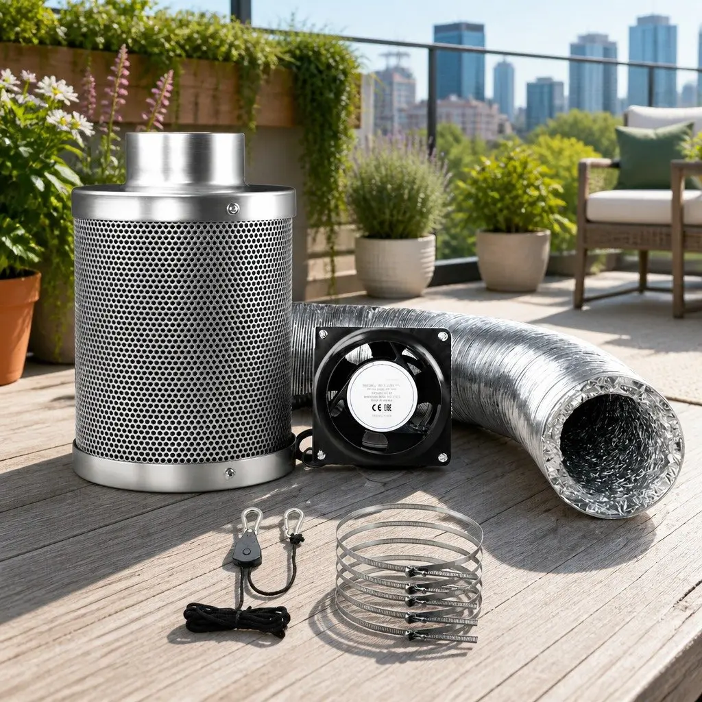 4" Hydroponics Ventilation Kit with Carbon Filter
