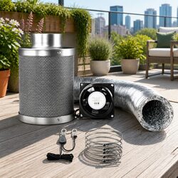 4" Hydroponics Ventilation Kit with Carbon Filter