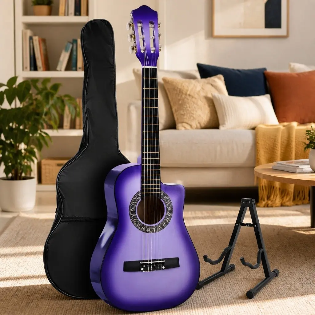 34 Inch Purple Classical Guitar for Beginners
