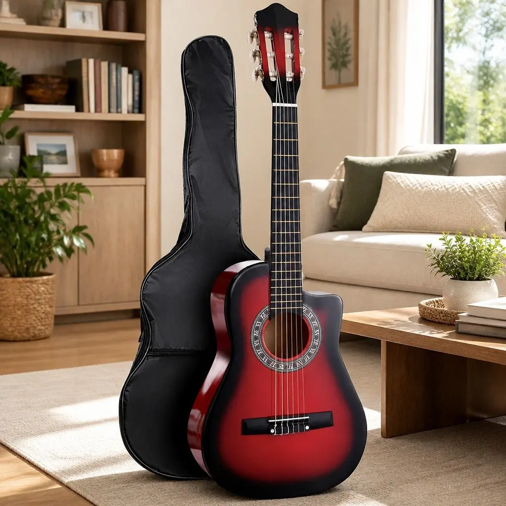 34 Inch Auditorium Classical Guitar for Beginners in Red