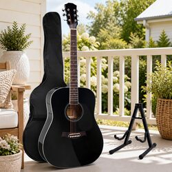 High-Quality 41 Inch Acoustic Cutaway Guitar with Stand