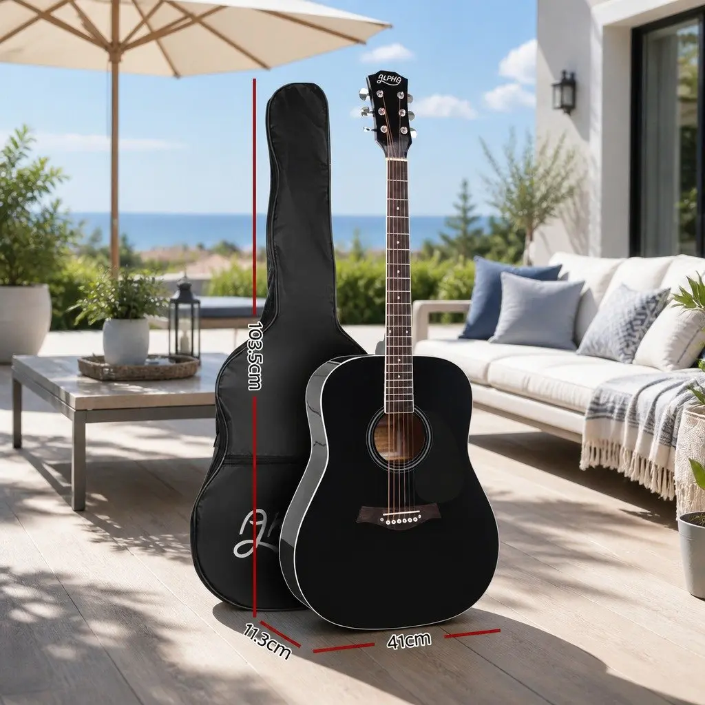 41 Inch Dreadnought Acoustic Guitar in Black